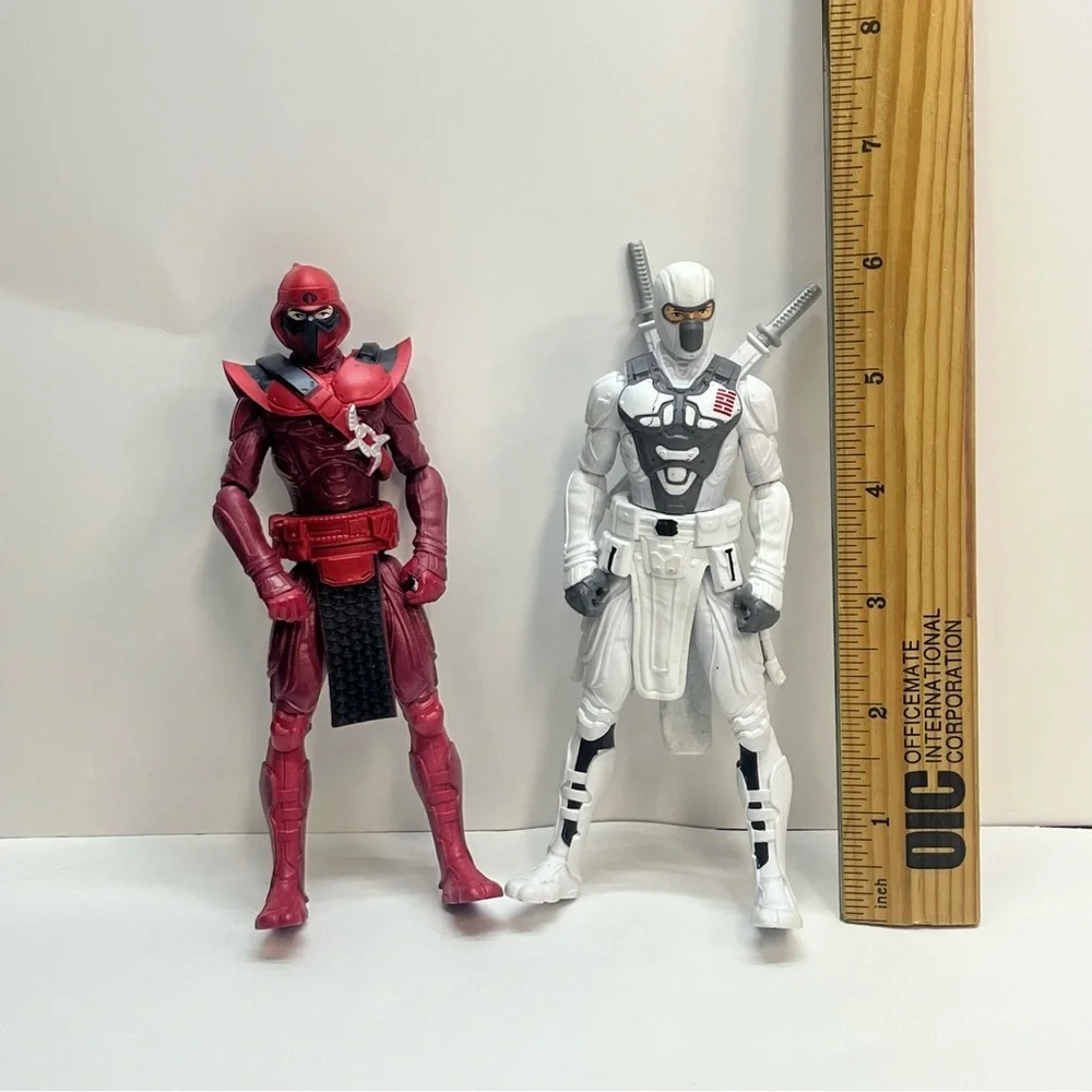 G.I. Joe actions figures red‎ armor white clad storm shadow snake eyes ninja